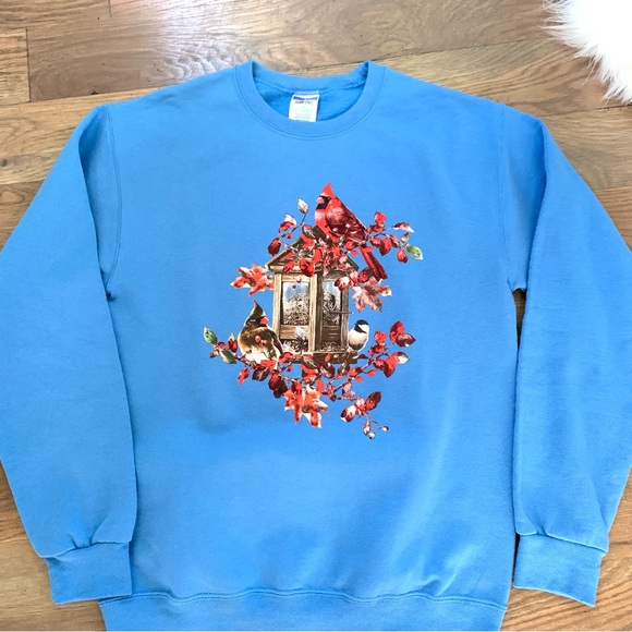 Jerzees Vintage Crewneck Cardinal Sweater Size Small - Picture 3 of 7